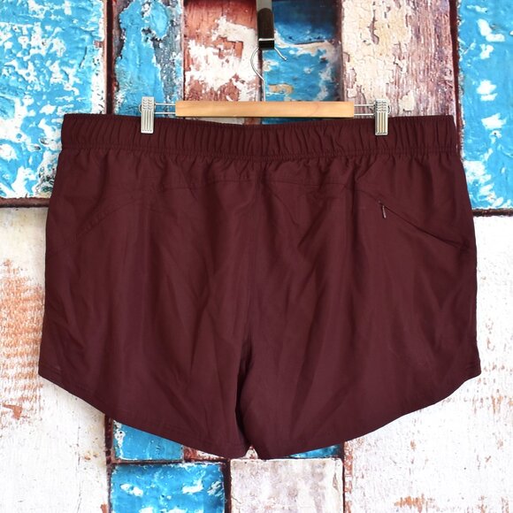 Women's Athletic Works Core Running Shorts Relaxed Fit XXL,XXXL Deep Chianti NEW - Picture 5 of 7